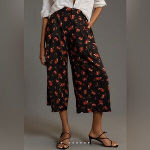 NWT Anthropologie Maeve Pleated A-Line Culottes // Size L Petite